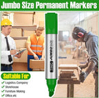 Fuutreo 10 Pack Jumbo Permanent Markers Bulk Large Chisel Tip Permanent Markers - Image 6