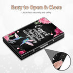 BWEGRHE Slim Credit Card Holder, Humingbird Flower RFID Blocking Metal Wallet - Image 6