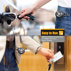 1 Pack Retractable Keychain Heavy Duty, Badge Reels Retractable, Tactical ID - Image 4