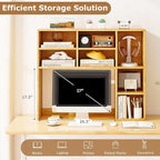 Tangkula Desktop Bookshelf, 3-Tier Desk Display Rack Organizer - Image 6