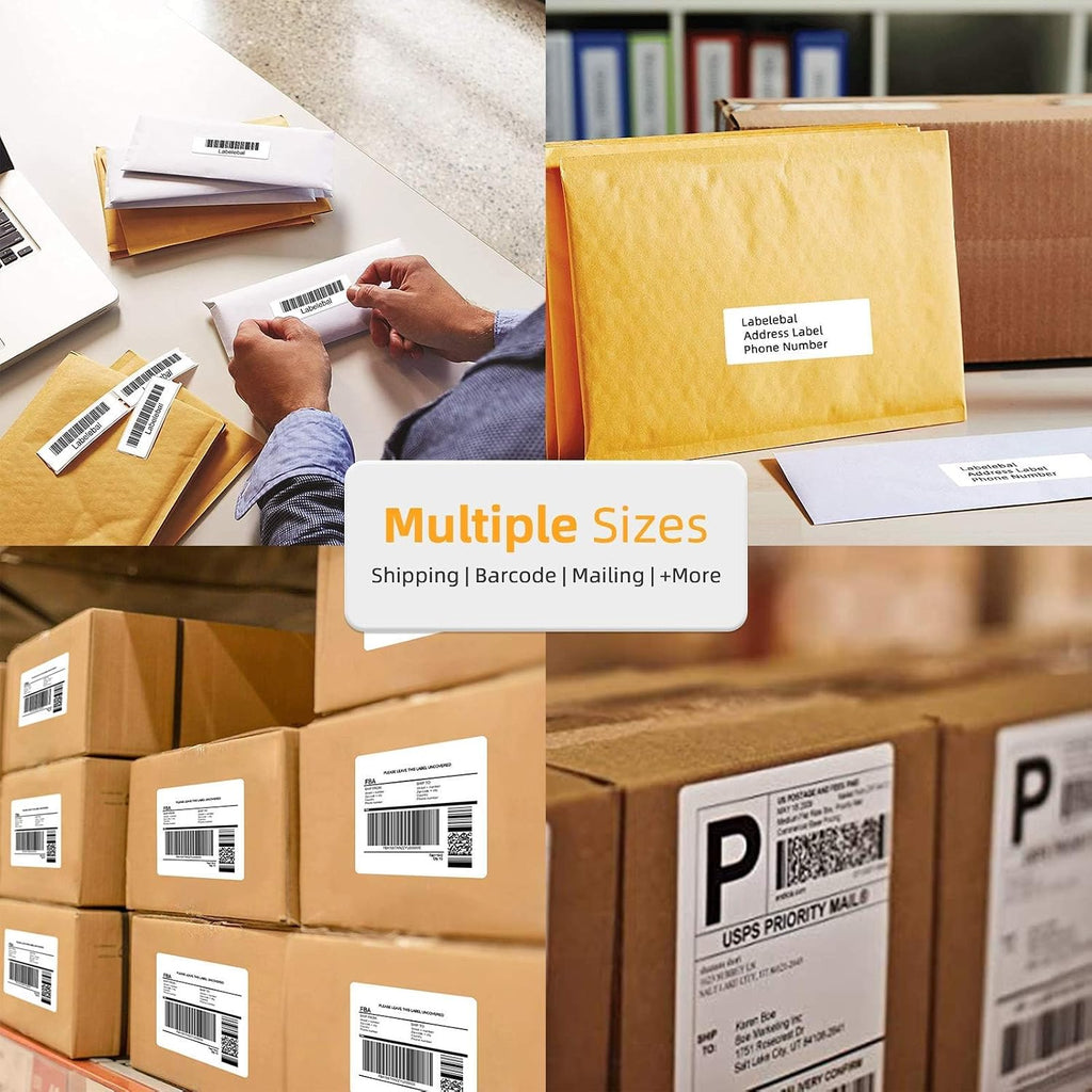 (12 Rolls + 1 Frame,30.48m Per Roll 3-Proof) Labelebal Dk 2-3/7" x 100' Direct Thermal Continuous Length Labels Replacement for DK-2205 Shipping Mailing Postage Compatible for Brother QL Printer