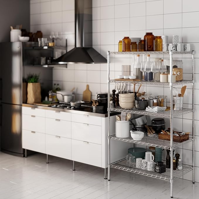 Regal Altair 24" Deep x 36" Wide x 64" Height Wire Shelving Kit | 5-Tier | NSF - Image 2
