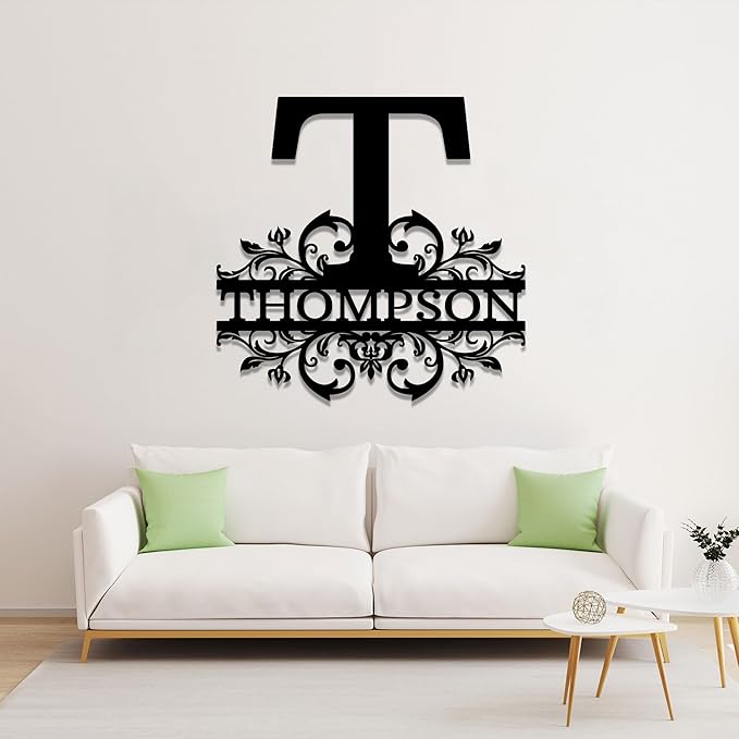 Custom Metal Signs | Personalized Monogram Name Sign | Outdoor Wall Art - Image 3
