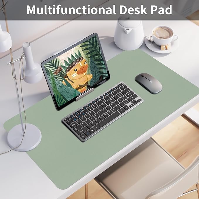 Bloss Leather Desk Mat, Large Mouse Pad, Non-Slip Desk Protector Mat, Leather - Image 2