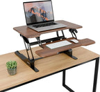 Mount-It! Height Adjustable Standing Desk Converter, Compact 30” Wide Tabletop by Mount-It