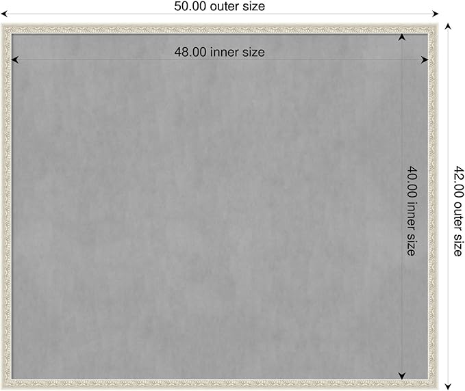 Amanti Art Silver Framed Magnetic Board 42x50 Oversize Vision Board - Image 2