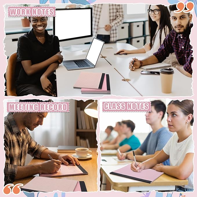 Lincia 6 Pcs 11" x 9.5" Legal Pads College Ruled Notepad Landscape Notebook - Image 6
