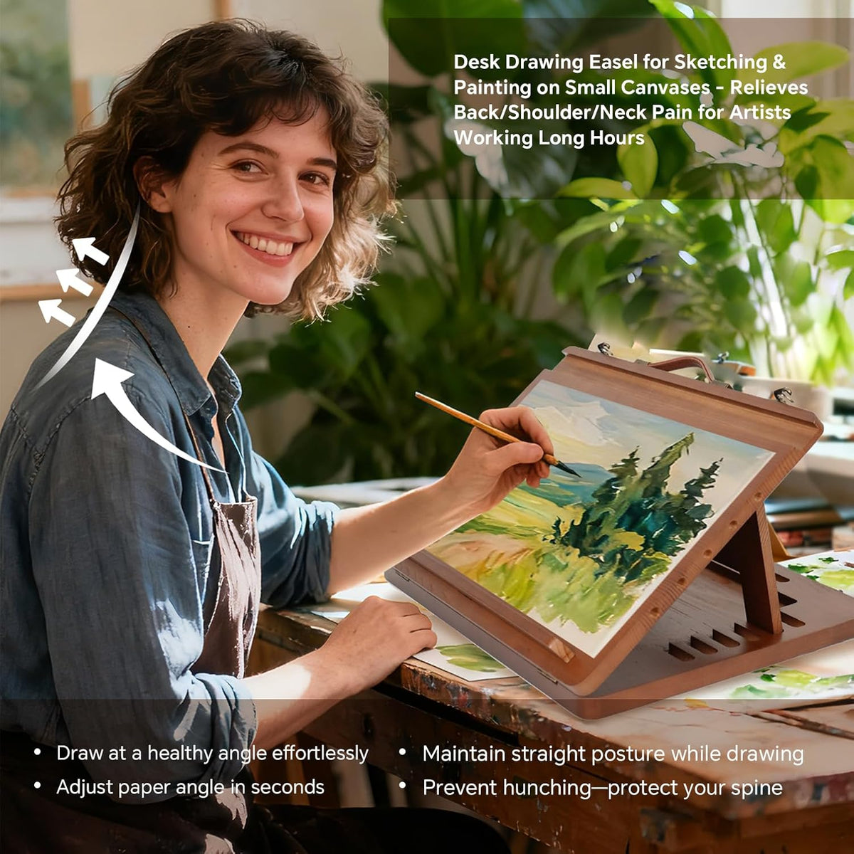 CEIJE Lightweight Drawing Easel for Artists – Portable Lap Drawing Stand for ...