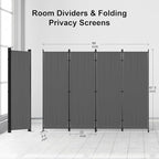 Kecreque Privacy Screen Room Divider as Dressing Screen 4 Panel Wall Room - Image 2