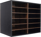 TQVAI Wood Literature Organizer, 12 Slots Hold 6000 Sheets A4 Papers, Wooden by TQVAI