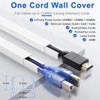 Cord Hider Wall for One Cord, 136in Cord Covers for Wires on Wall, Easy Install - Image 2