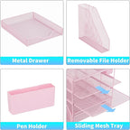 Gugsey Desk Organizer, 5-Tier Paper Letter Tray Organizer - Image 3