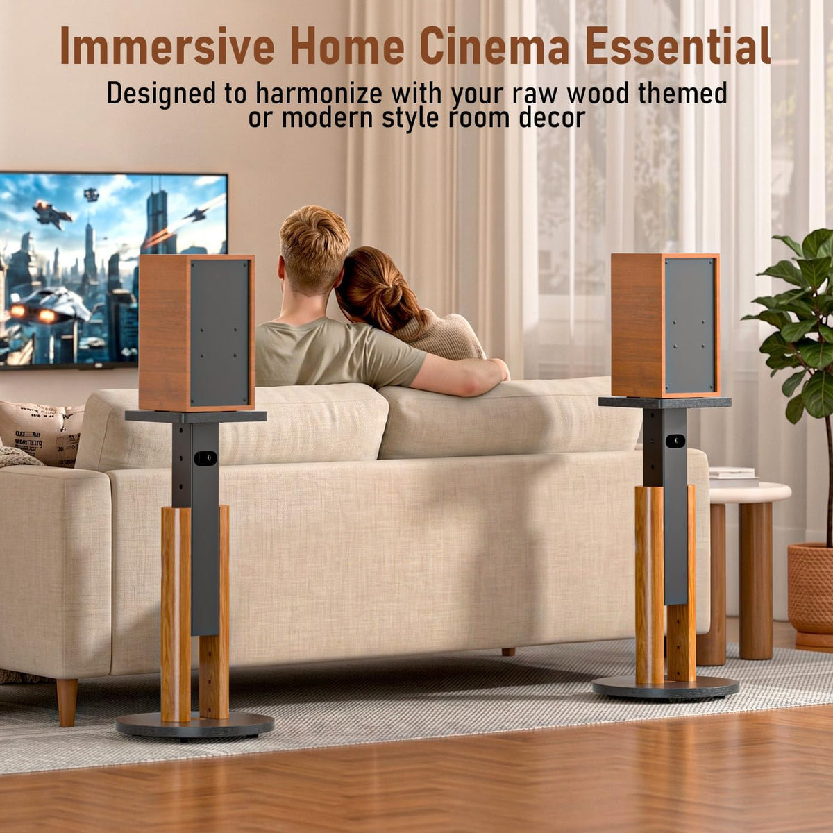 Universal Speaker Stands Pair for Bookshelf Studio Monitor Home Speakers