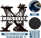 Personalized Custom Letter Name metal Signs, Custom Black Letter Monogram Wall - Image 6