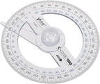 360° Protractor Pack of 5 Protactors Plastic Protractor Math Protractors Clear - Image 2
