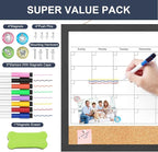 Dry Erase Calendar for Wall, 17x13 Inches Calendar Whiteboard for Wall - Image 5