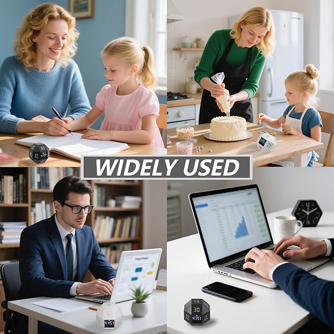 Mini 12-Sided Cube Timer with preset countdowns of - Image 8