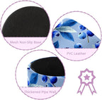 Leather Pen Holder for Desk Blueberry Blue Pencil Cup Desktop Organizer Makeup - Image 2