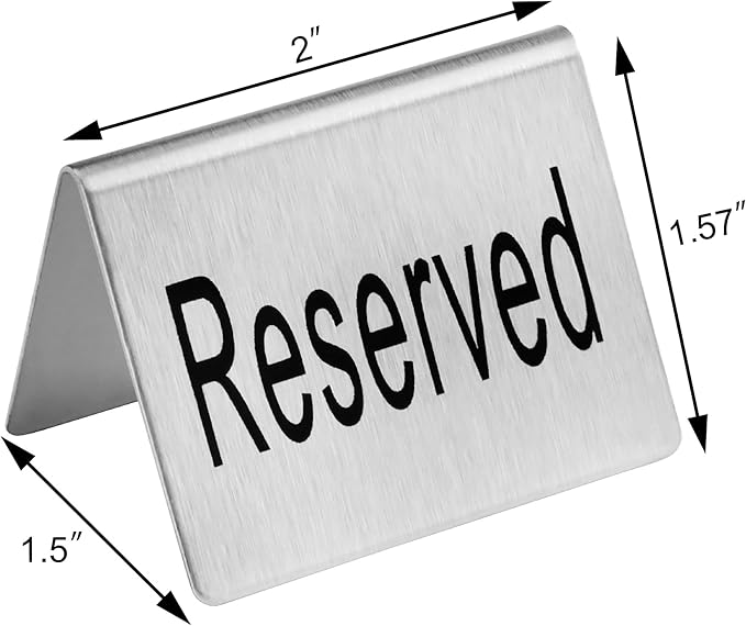 New Star Foodservice Stainless Steel Table Tent Sign - Image 2
