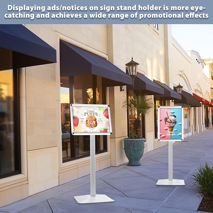 STANDNEE Heavy-duty Poster Stand Holder 11"x 17" Pedestal Floor Standing Sign - Image 9