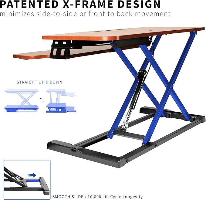 VIVO 32 inch Desk Converter, K Series, Height Adjustable Sit to Stand Riser - Image 5
