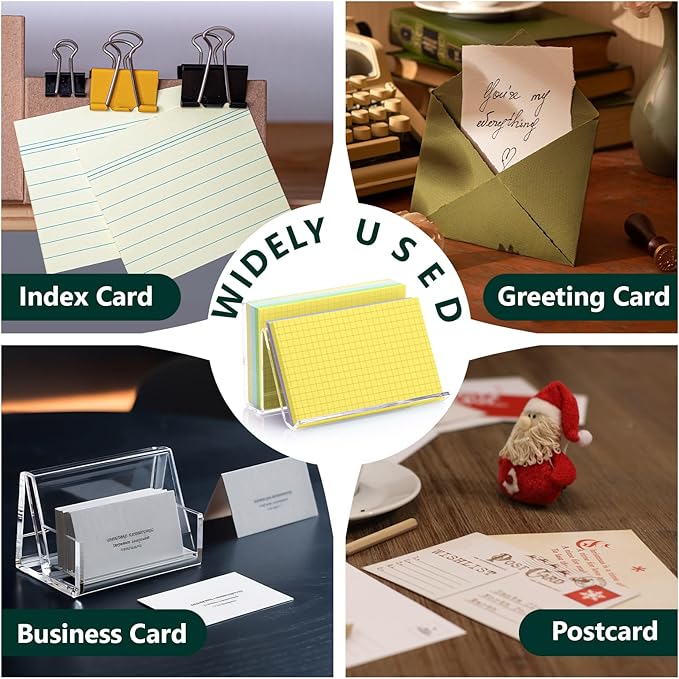 2 Pack Index Card Display Stand 4x6 Index Card Storage Box Flash Card Holder - Image 8