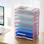 Marbrasse Paper Organizer Letter Tray, 9 Tier Mesh File Organizer - Image 6