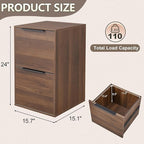FATIGOS 2 Drawer File Cabinets, Wood File Cabinet - Image 3