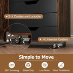 Giantex 7-Drawer Storage Cabinet, Mobile File Organizer - Image 6