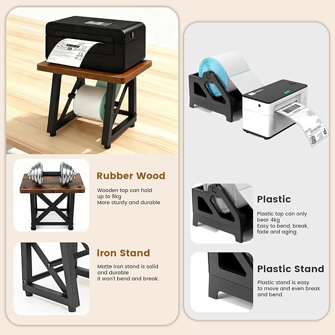 Label Holder for Thermal Printer, Sticker Rolls and Fan-fold Dispenser Holder - Image 3