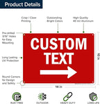 Custom Arrow, Custom Directional Sign, Right Arrow, 10x14 Inches, Rust Free - Image 6