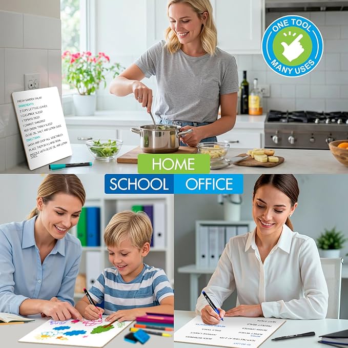 Scribbledo 6 Pack Small White Board Dry Erase Boards Classroom Pack Mini White - Image 8