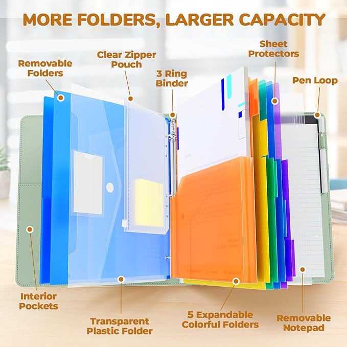 JoyCat 3 Ring Binder Clipboard - Image 3