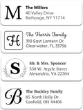 Personalized Return Address Labels - Custom Monogram Address Stickers on Sheets (100-1000 Labels)