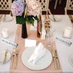 Peryiter Metal Reserved Table Signs Metal Reserved Sign Double Sided Table - Image 3