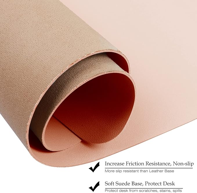 Boutilon Leather Desk Pad Protector, Non-Slip Mouse Pad, Laptop Desk Pad - Image 5
