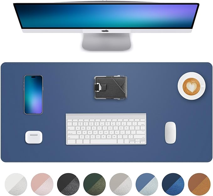 Leather Desk Pad Protector, Large Mouse Mat, Non-Slip Waterproof PU Leather by AFIING