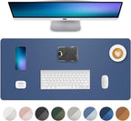 Leather Desk Pad Protector, Mouse Pad, Office Desk Mat, Non-Slip PU Leather by AFIING
