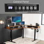 VIVO Electric 2-Tier Corner L-Shaped 63 x 55 inch Standing Desk, Height - Image 5