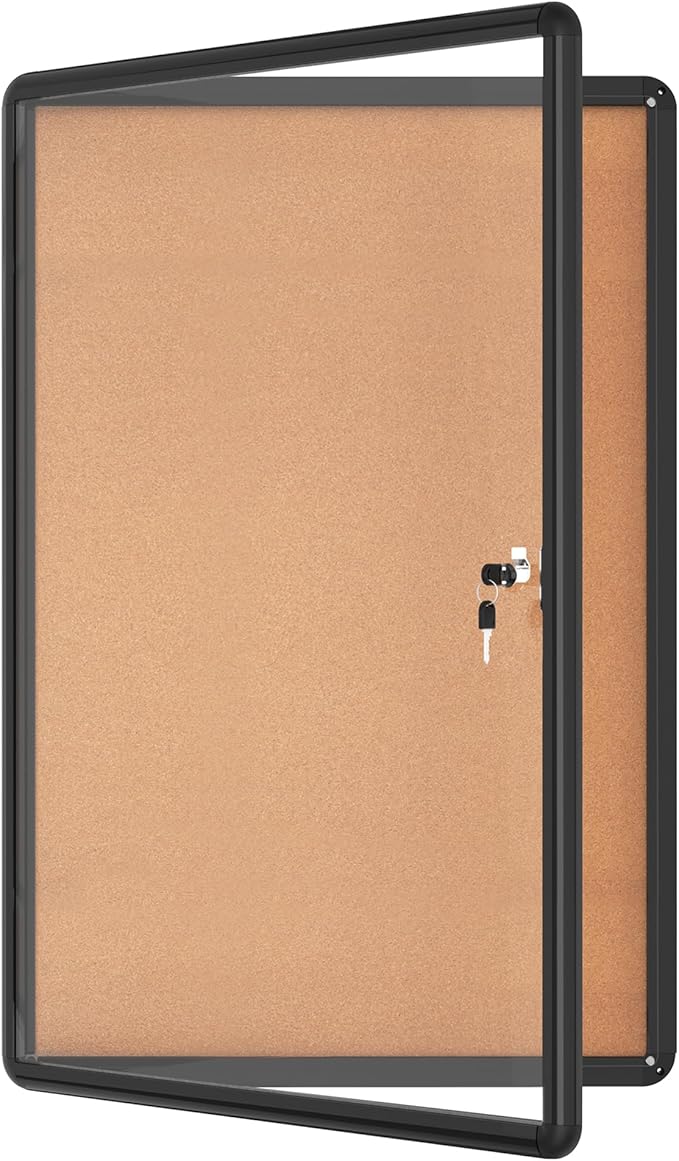Mifuro 36"x24" Enclosed Bulletin Board, Lockable Weather-Resistant Aluminum by MifuroOfficeProduct