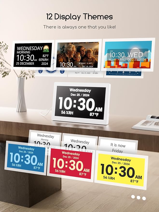 Raynic Digital Clock, 10.1 Inch Large Display Calendar Clock - Image 2