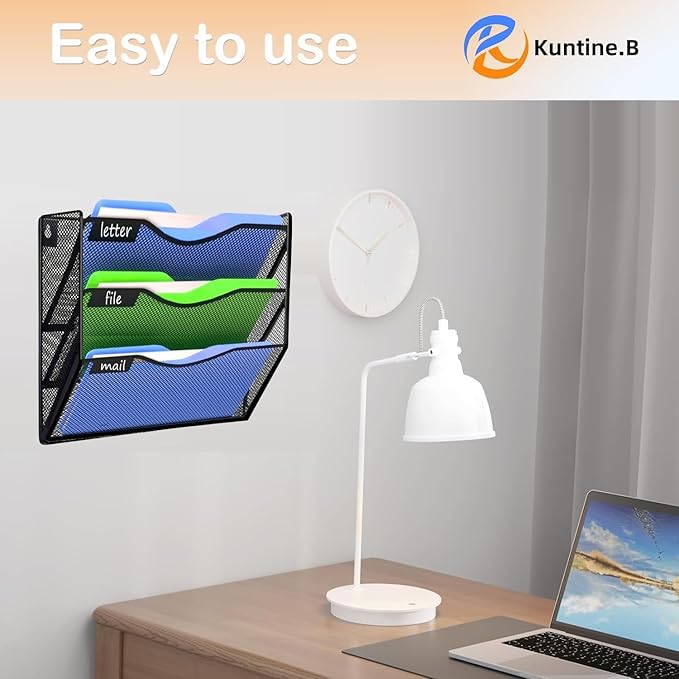 Kuntine.B Wall File Organizer Office Hanging Magazine Holder Wall File Organizer - Image 7