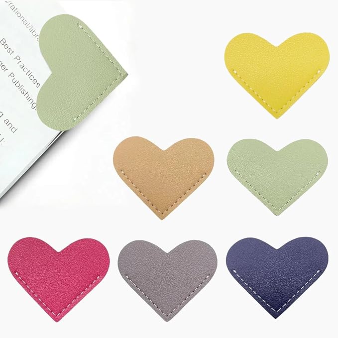 Leather Heart Bookmarks by Winjeto