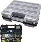 Double Side Tool Box Organizer, Hardware Storage Box, Portable Small Parts by BUSY-CORNER