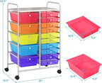 Giantex 15 Drawer Rolling Cart - Image 3