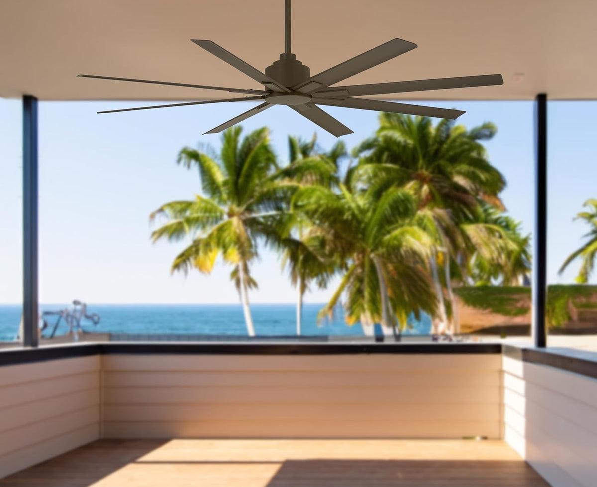 minka-aire f896-65-orb xtreme h2o 65 inch outdoor ceiling showing dimensions