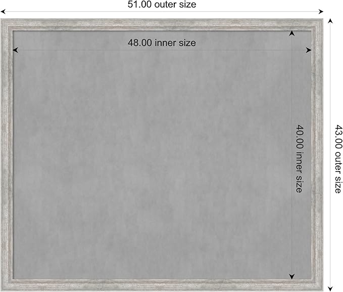 Amanti Art Silver Framed Magnetic Board 43x51 Oversize Vision Board - Image 4