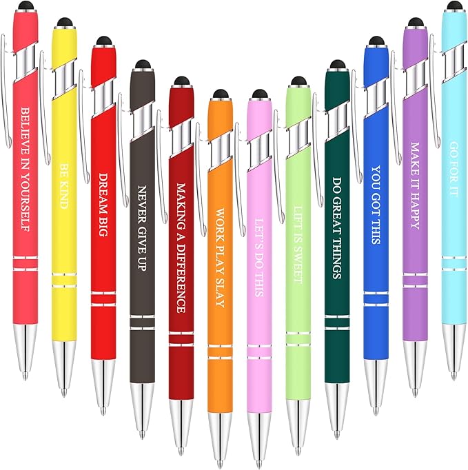 Zonon 12 Pcs Inspirational Pens Bulk Funny Ballpoint Pen by Zonon