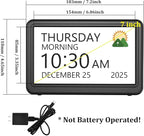 Clock with Day and Date for Elderly, 12 Display Modes, Dimmable Dementia - Image 6