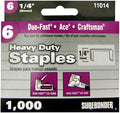 Surebonder 11014 Heavy Duty Duo-Fast Type, 1/4-Inch Leg Length, .485-Inch Crown Staple, 1000 Count